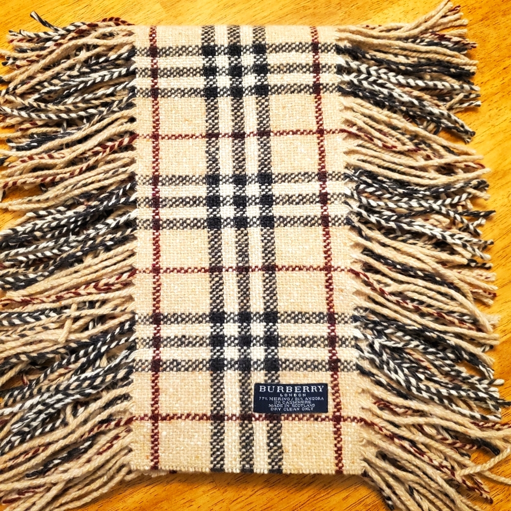 Burberry "Happy" Fringe Scarf